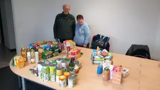 Image de retour sur la collecte alimentaire réalisé par l'APHL.